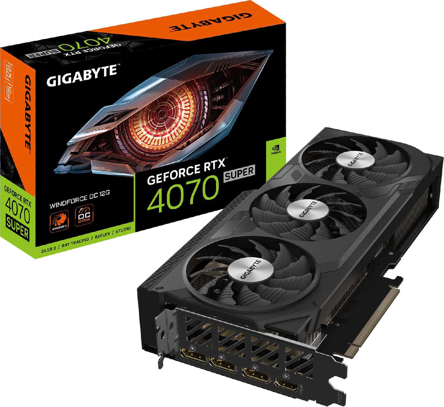 Видеокарта GIGABYTE GeForce RTX 4070 Super WindForce OC (GV-N407SWF3OC-12GD) фотография 14