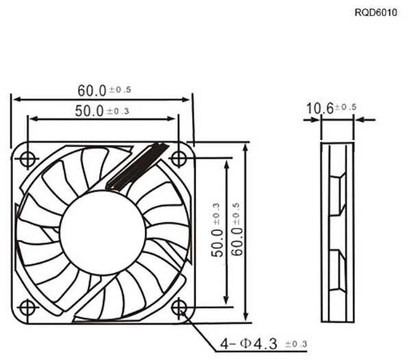 Вентилятор DC RQD 6010MS 24VDC фотография 1