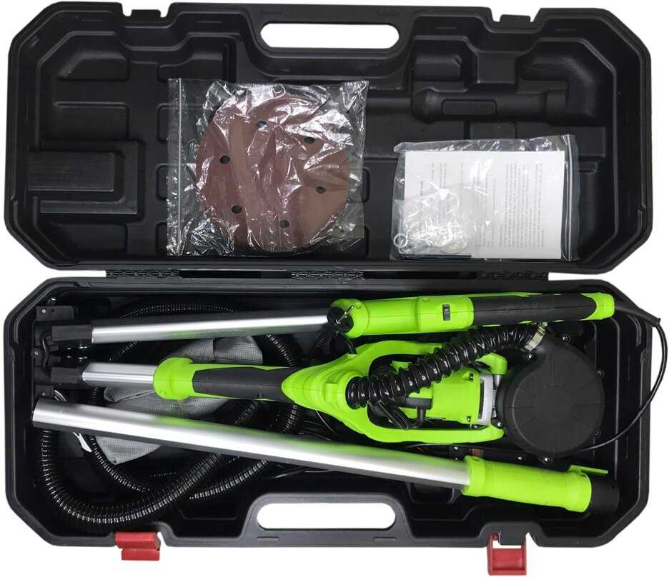 Шлифмашина для стен и потолков FANG TOOLS 225мм (с подсветкой и встроенным пылесосом) фотография 2