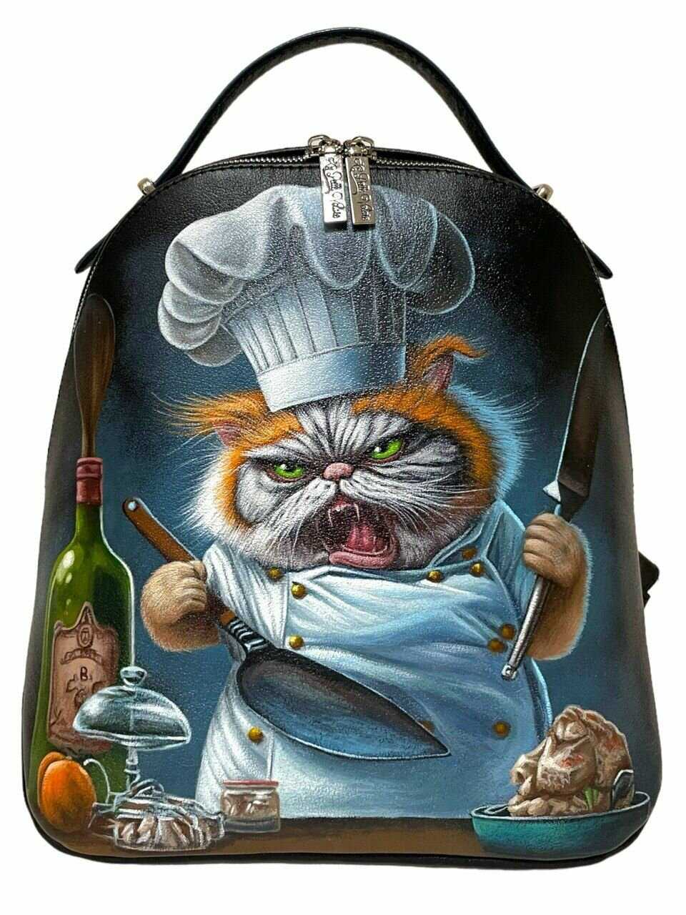 Женский рюкзак Pelle Volare Злой кот-повар фотография 1