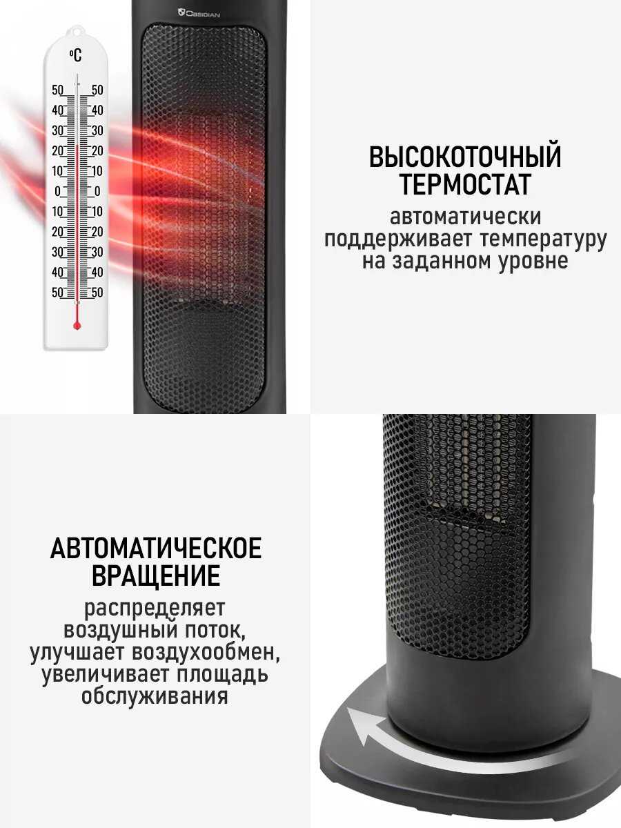 Тепловентилятор OBSIDIAN BS-FH2050A фотография 16