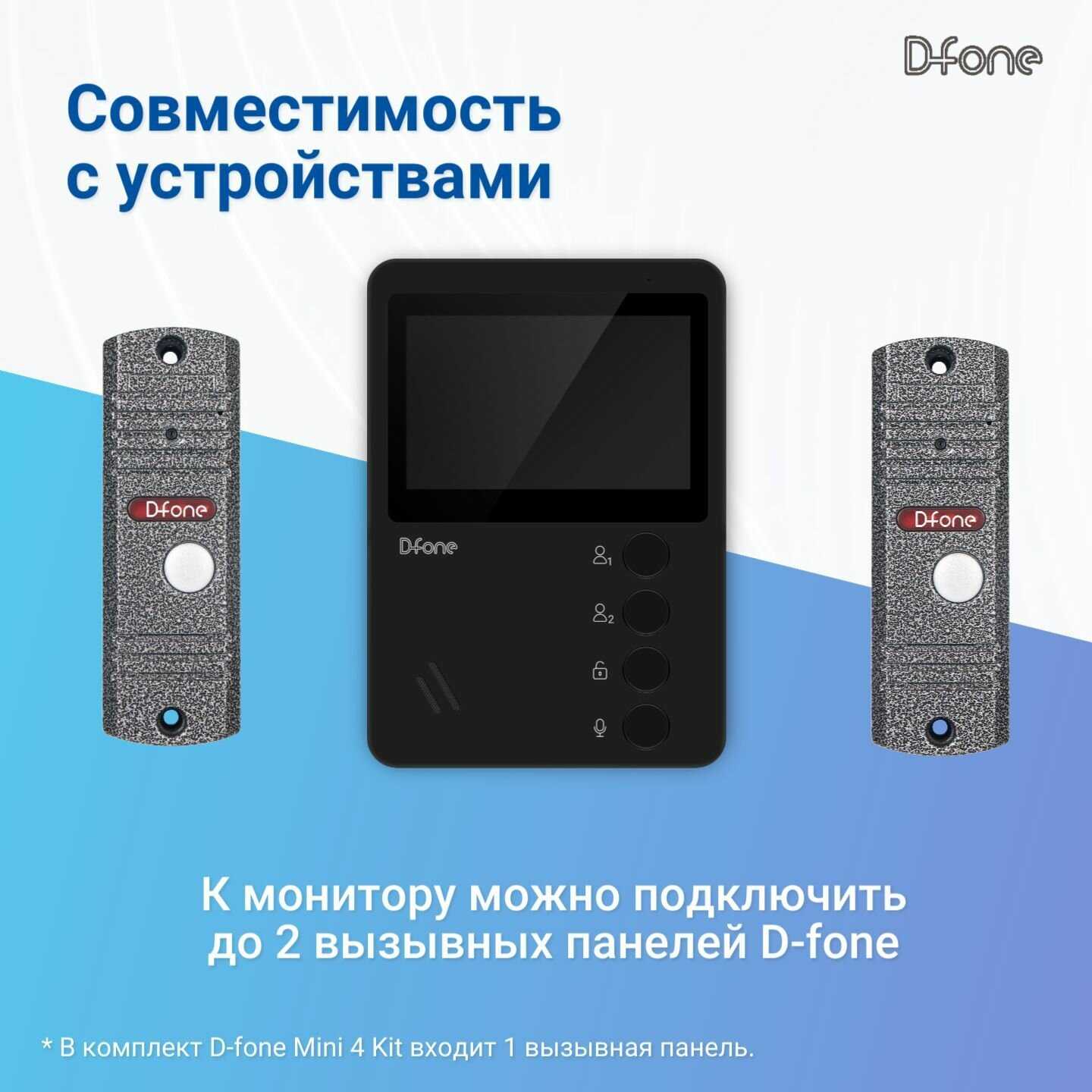 Комплект видеодомофона D-fone Hero 7 Kit (состав: монитор Hero7 + панель Melody 10S) фотография 24