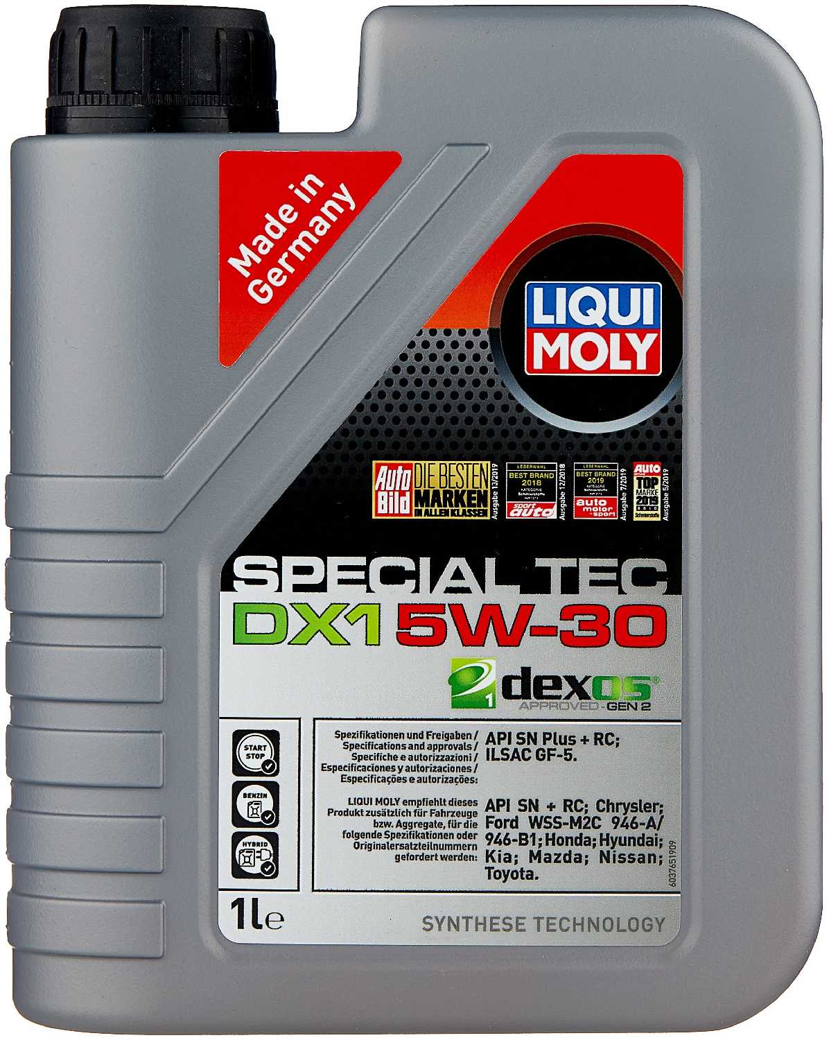 Полусинтетическое моторное масло LIQUI MOLY Special Tec DX1 5W-30
