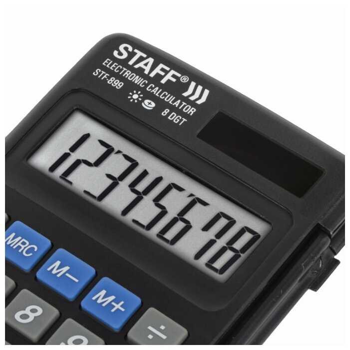 Калькулятор карманный STAFF STF-899 фотография 5