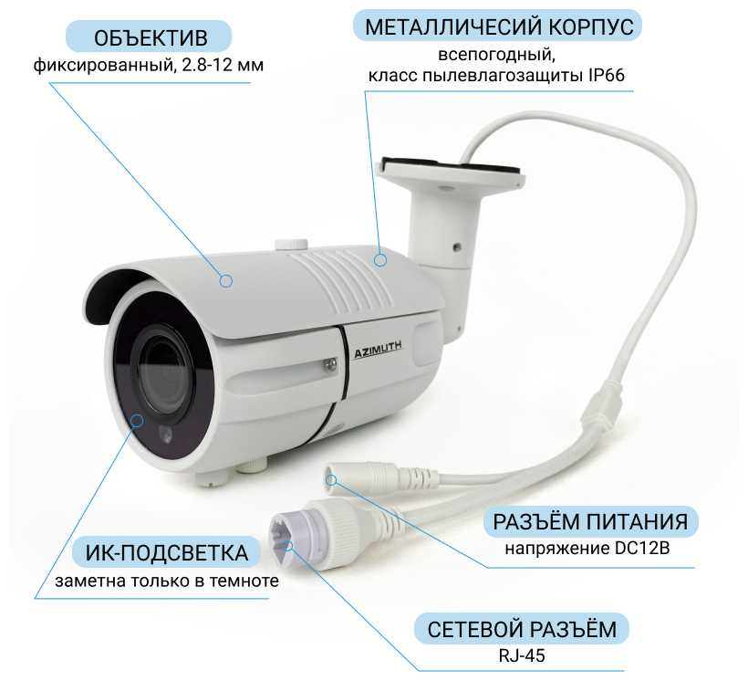 Уличная IP камера видеонаблюдения AZIMUTH AZ429-IP 2MP с вариофокальным объективом на матрице SONY с PoE фотография 1
