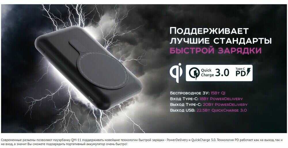 Портативное зарядное устройство Olmio QM-11 (10000mAh) фотография 7