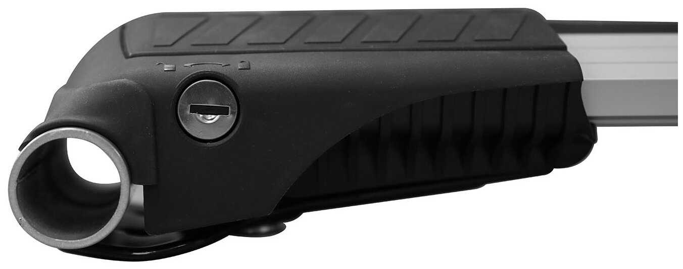 Багажник на крышу LUX HUNTER L46-R для TOYOTA HILUX VII пикап 2004-2015 классические рейлинги, на рейлинги с просветом, серый фотография 6