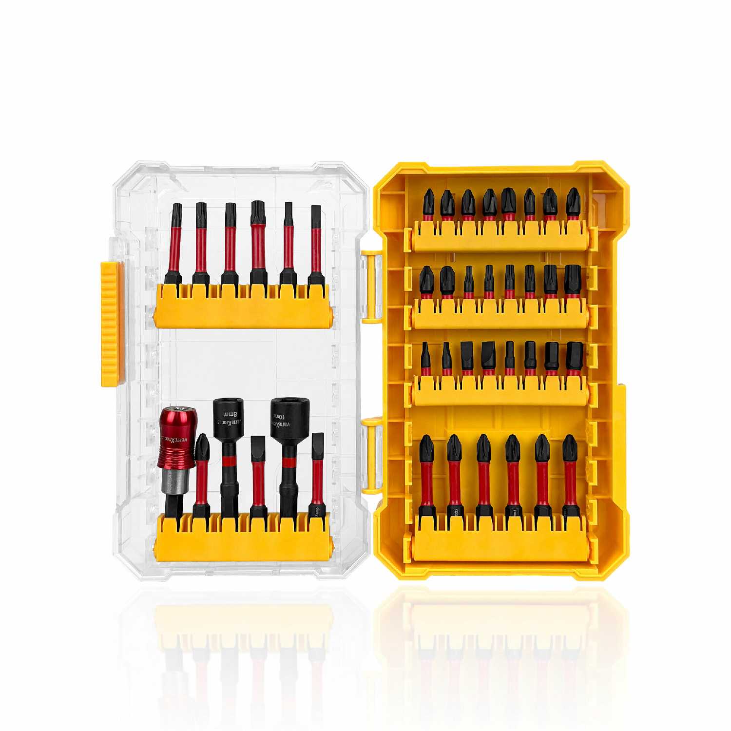 Набор бит VertexTools Набор бит с соединителем и гайковертом (42 шт.) фотография 6