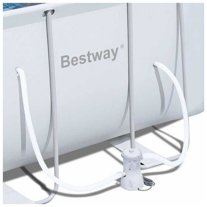 56456 BESTWAY Каркасный бассейн прямоугольный Steel Pro Max 412 х 201 х 122 см фотография 3