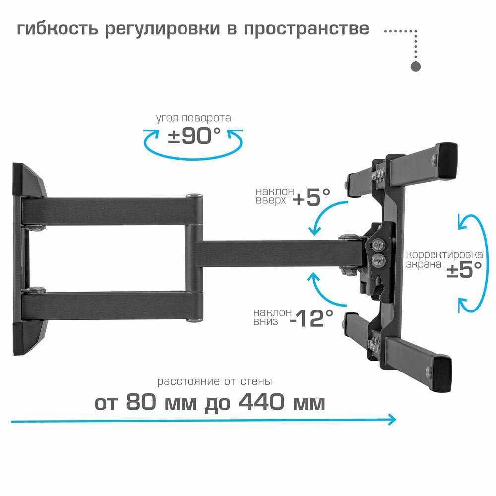 Кронштейн для телевизора KROMAX CORBEL-10 [до 75 дюймов, VESA 600x400] фотография 8