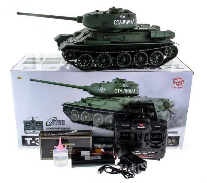 Танк Heng Long T-34/85 (3909-1PRO), 1:16, 52 см фотография 7