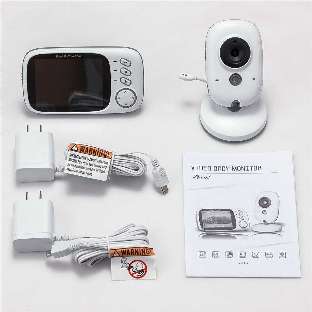 Беспроводная видеоняня Baby Monitor VB603 с радиусом действия до 300 м, видео няня / Радионяня с камерой и монитором и обратной связью фотография 4