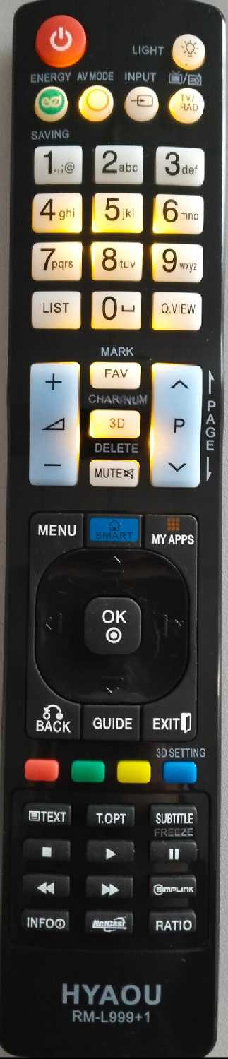 Универсальный пульт LG Универсальный пульт для телевизоров LG фотография 18