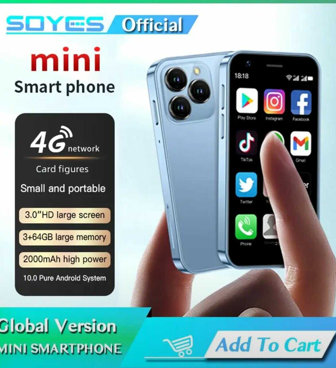 Мини смартфон Soyes XS16 64Гб 4G 2 sim фотография 8