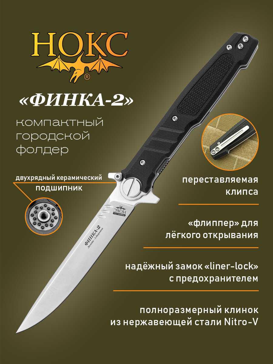 Нож складной нокс Финка-2 (349-130406)