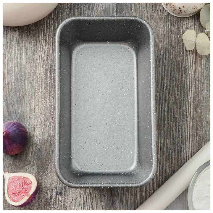Форма для выпечки Magistro Gourmet Range, 24×14×7,6 см, толщина 0,6 мм, антипригарное покрытие, цвет серый фотография 1
