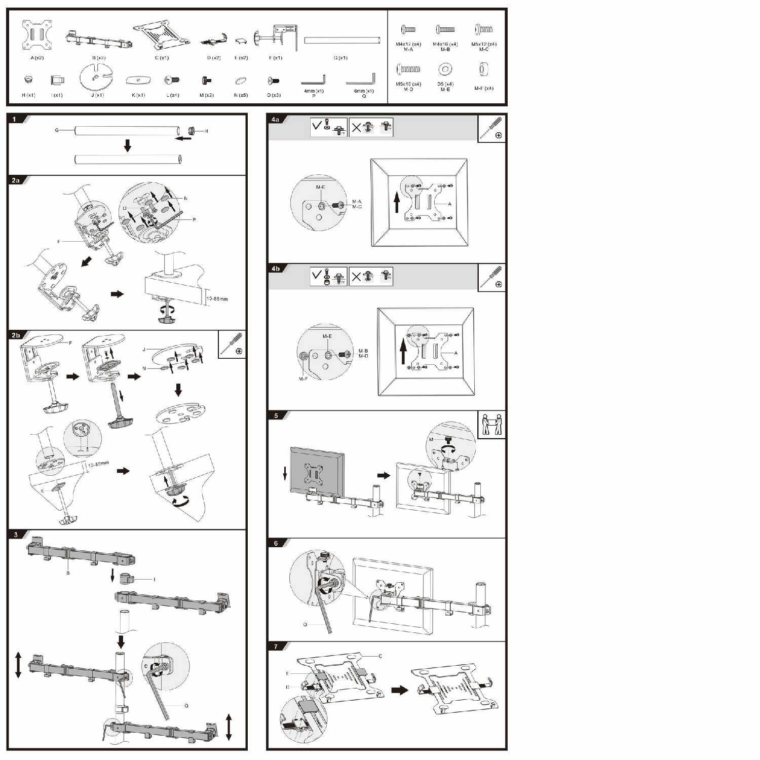 Кронштейн Godoo GD66-C024ML для монитора 17-32