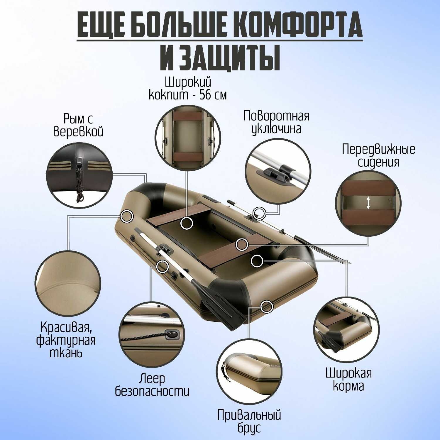 Лодка ПВХ Броня-320 СК слань+киль фотография 21