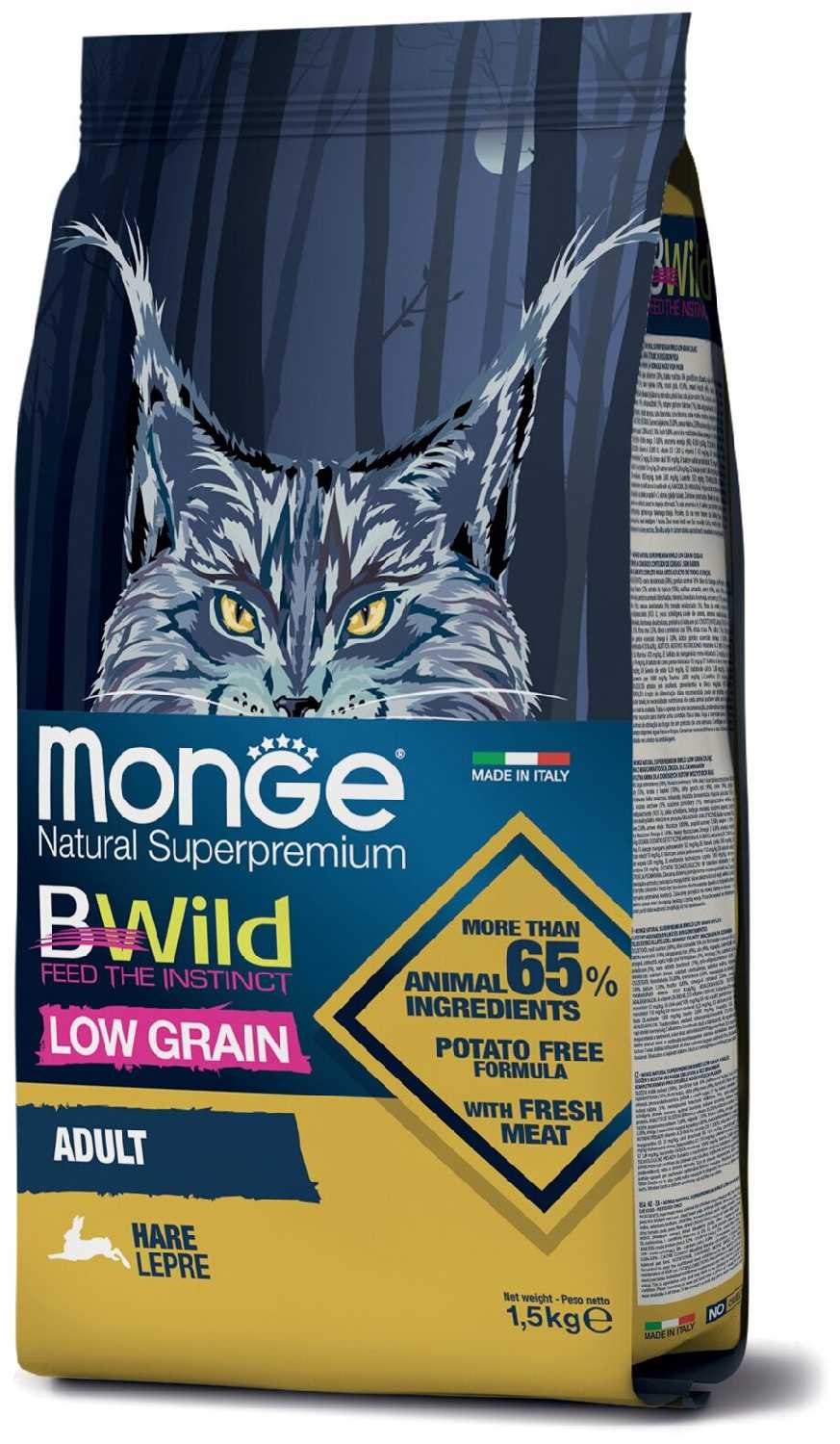 Корм для кошек Monge BWILD Feed the Instinct (с зайцем) фотография 19