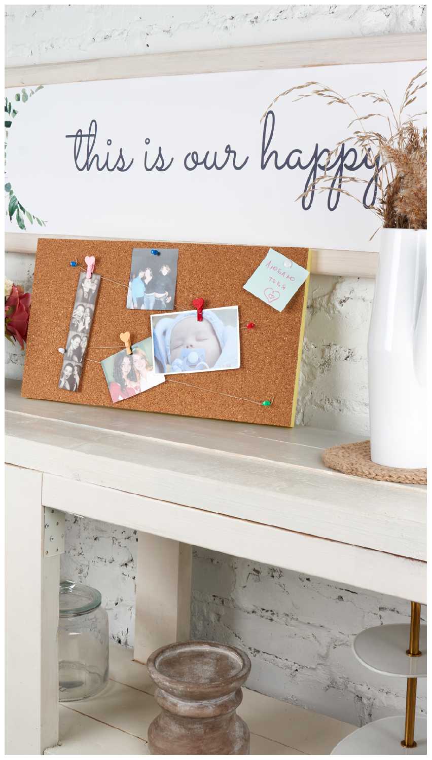 Пробковая доска Doski4you на стену 46х28см для заметок и декора дома и офиса фотография 5