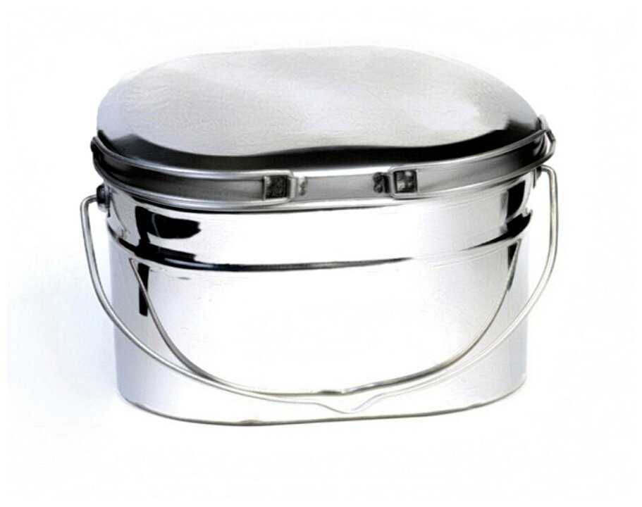 Котелок низкий 3,3 л крышка с ручками фотография 30