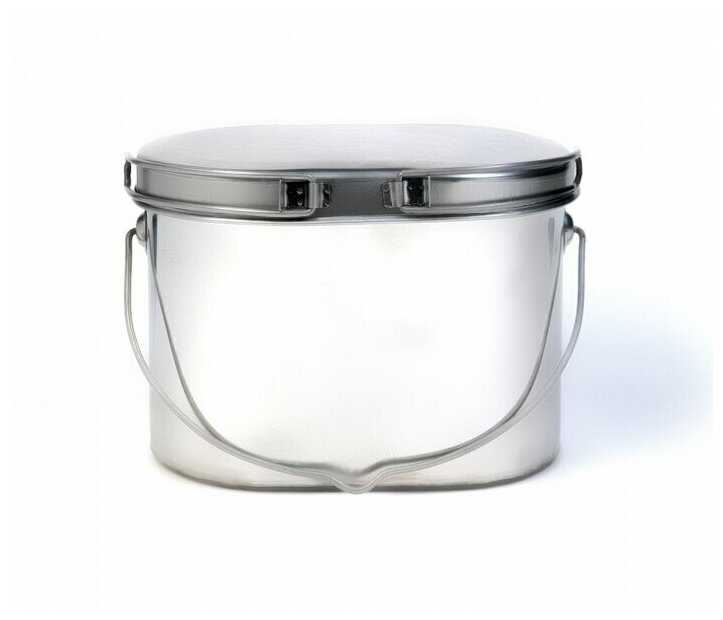 Котелок низкий 3,3 л крышка с ручками фотография 31