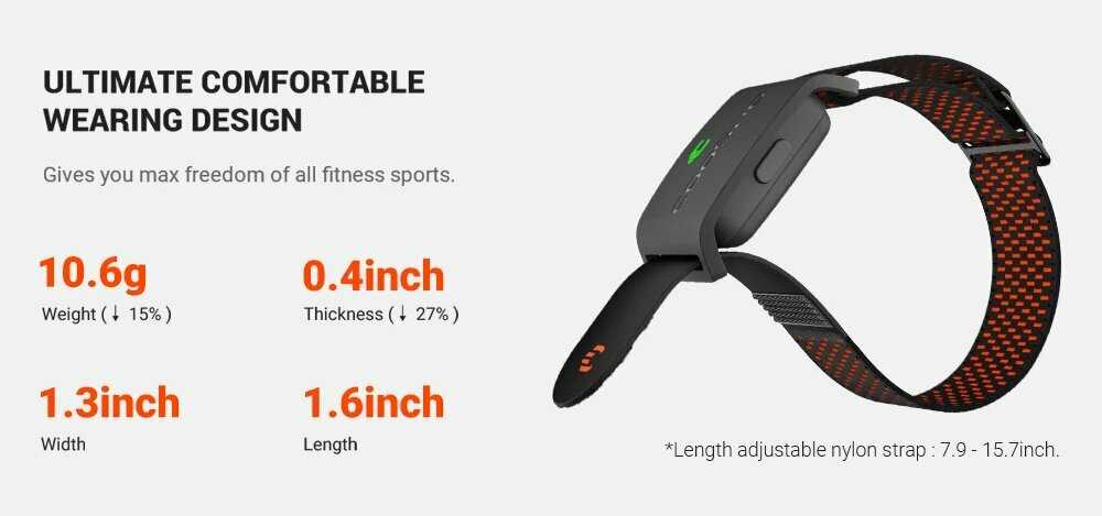 Нарукавная повязка COOSPO с датчиком сердечного ритма и калорий (HW9) фотография 8