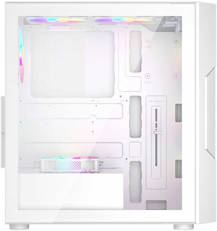 Корпус 1STPLAYER TRILOBITE T7-P (2USB3.0, Audio, Window,4x120mm LED) (T7-P-WH-4F1-W) фотография 4