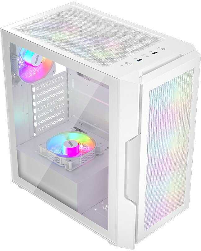 Корпус 1STPLAYER TRILOBITE T7-P (2USB3.0, Audio, Window,4x120mm LED) (T7-P-WH-4F1-W) фотография 5