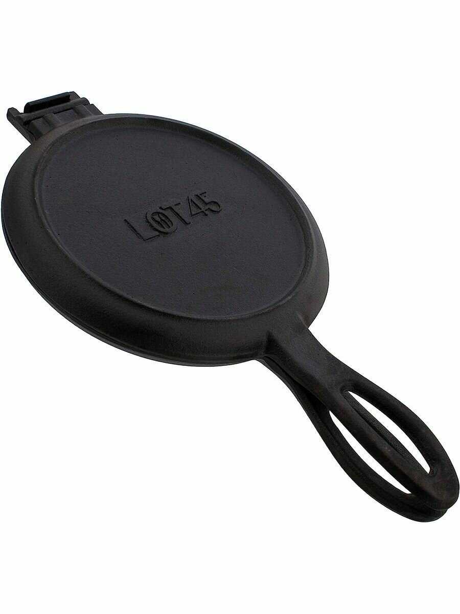 Чугунная вафельница для газовой, индукционной плиты. Ручная сковорода для венский, бельгийских вафель. фотография 4