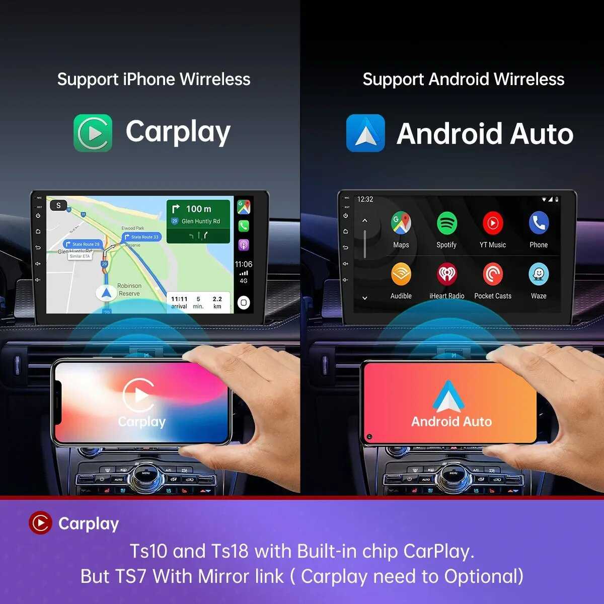 Автомагнитола 1 Din Android 9/10 (9-4G-64G-Carplay) фотография 4