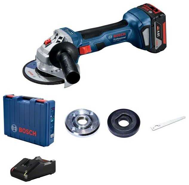 Аккумуляторная УШМ BOSCH GWS 180-Li 4.0Ач x1, 125 мм (06019H90R1) фотография 5