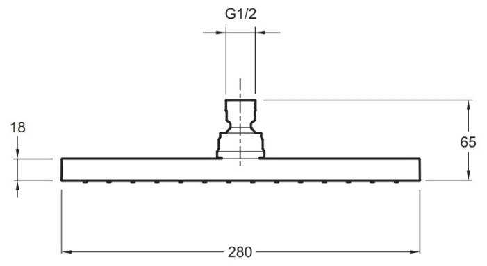 Лейка верхнего душа Jacob Delafon EO E3875-CP, хром фотография 1