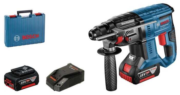 Перфоратор аккумуляторный BOSCH GBH 180-Li 4.0Ач x2 Li-Ion 18 В (1.7 Дж) фотография 10