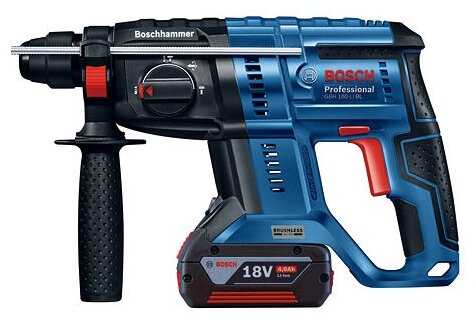 Перфоратор аккумуляторный BOSCH GBH 180-Li 4.0Ач x2 Li-Ion 18 В (1.7 Дж) фотография 9