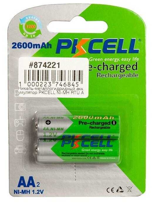 Аккумулятор PKCELL RTU AA2600-2B фотография 1