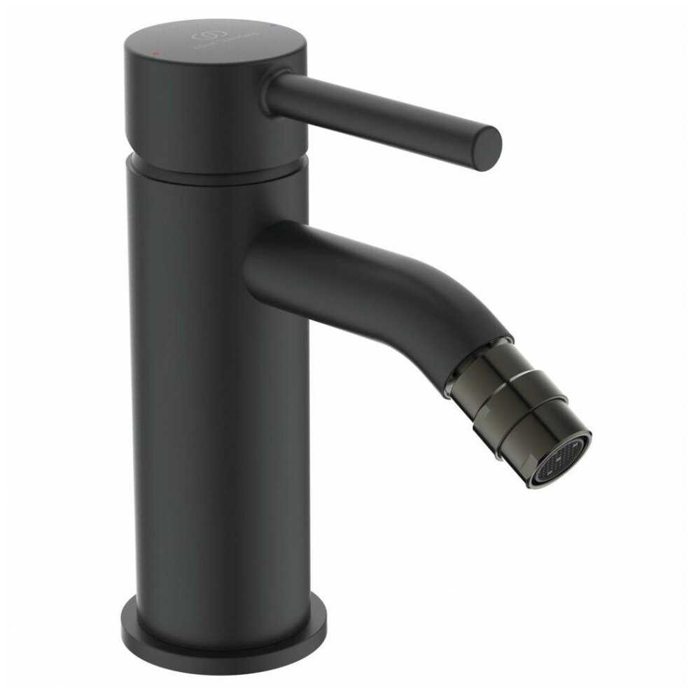 Смеситель для биде Ideal Standard CERALINE с донным клапаном черный матовый BC197XG