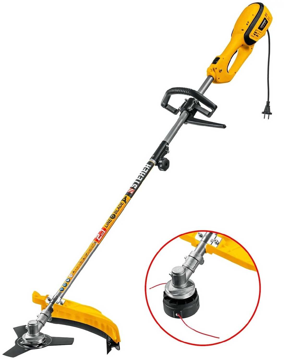 STEHER 1300 Вт, диаметр скашивания 38/25.5 см, коса сетевая SEH-38-1300