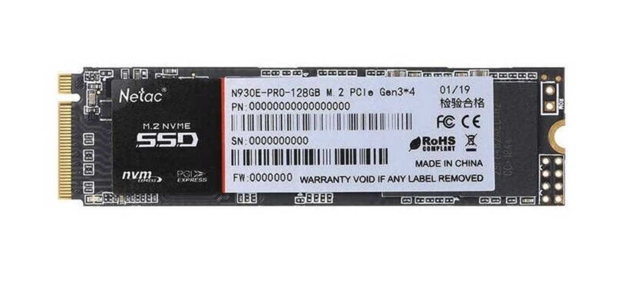 SSD NETAC NT01N930E [M.2 2280 NVMe 128GB] [NT01N930E-128G-E4X]