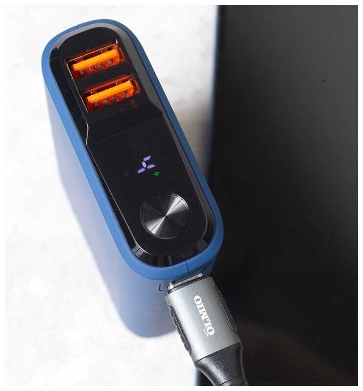 Внешний аккумулятор Olmio QS-10 20W 10000 mAh темно-синий фотография 6