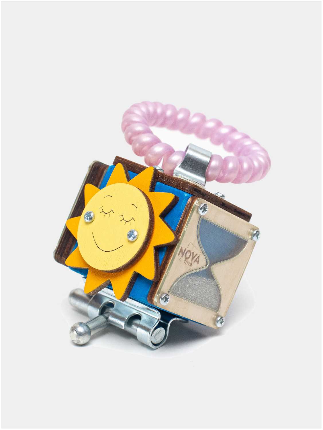 Бизикубик Мини NOVA Toys/ Детские игрушки / Развивающие игрушки / Деревянные игрушки / Для малышей / Дорожный Бизиборд фотография 15