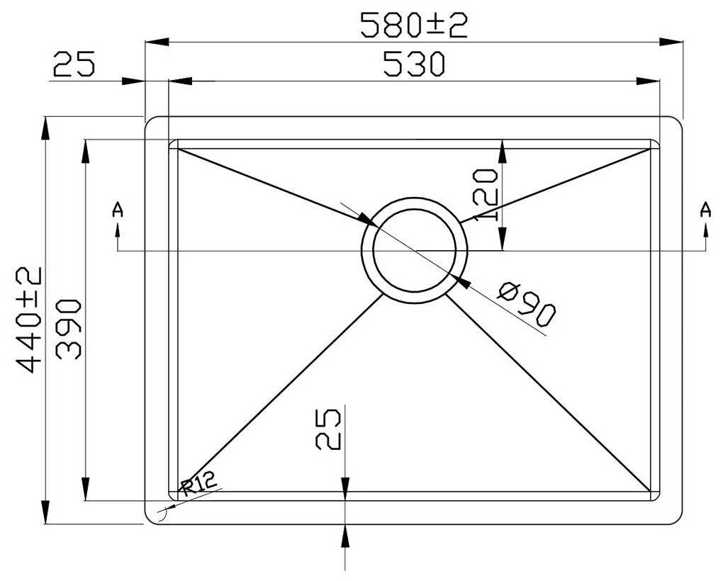 Врезная кухонная мойка ZorG Sanitary R 5844, 58х44см, нержавеющая сталь фотография 1