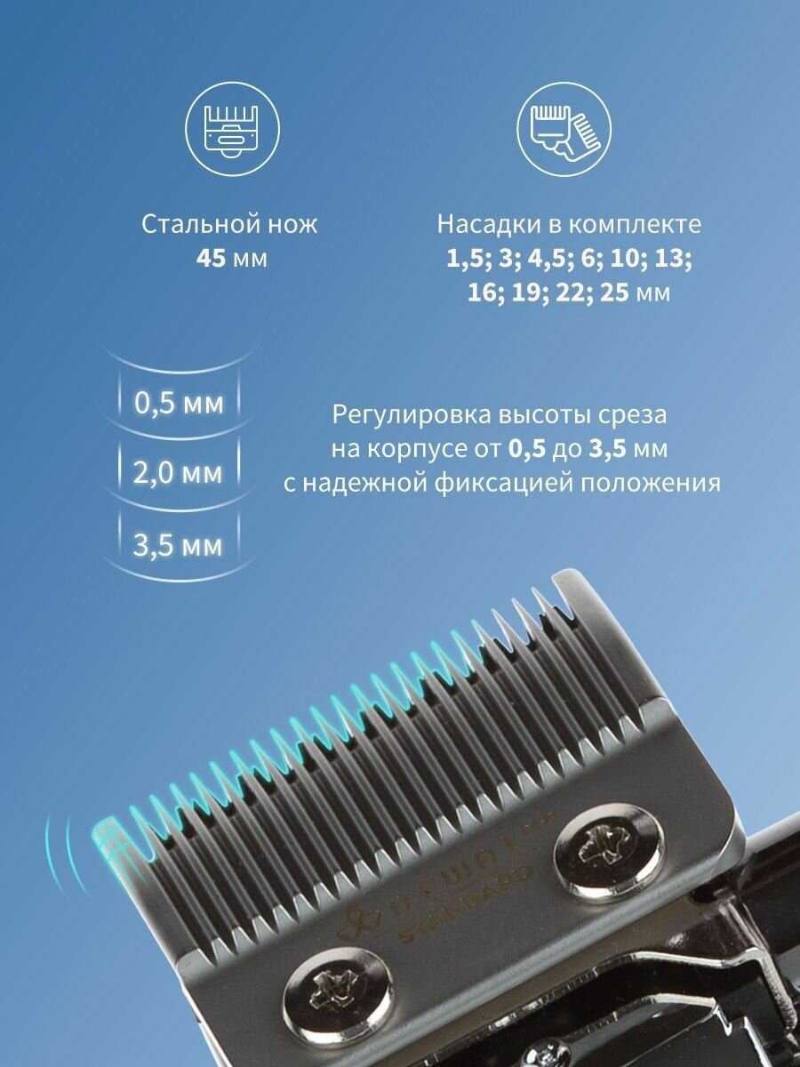 Машинка для стрижки DEWAL PRO SILVER (03-067) фотография 14