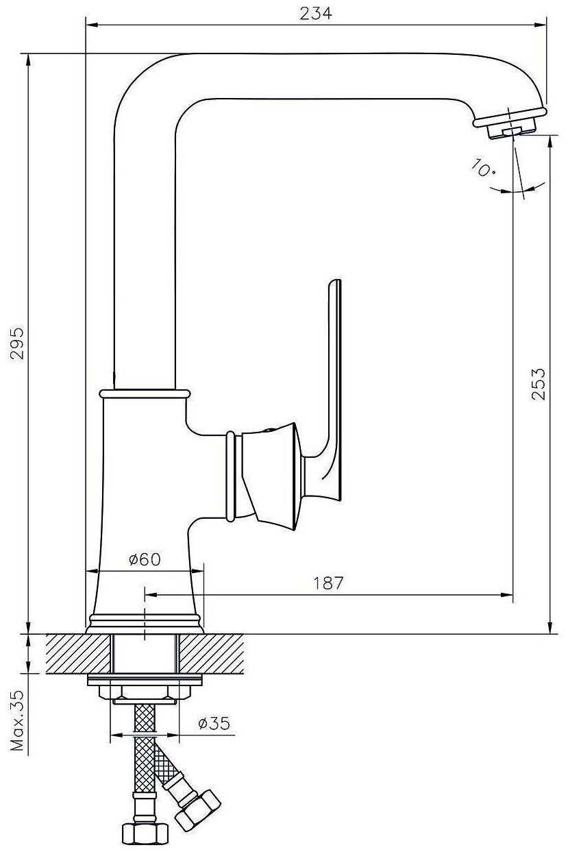 Смеситель Rush FLG0835-2 фотография 2
