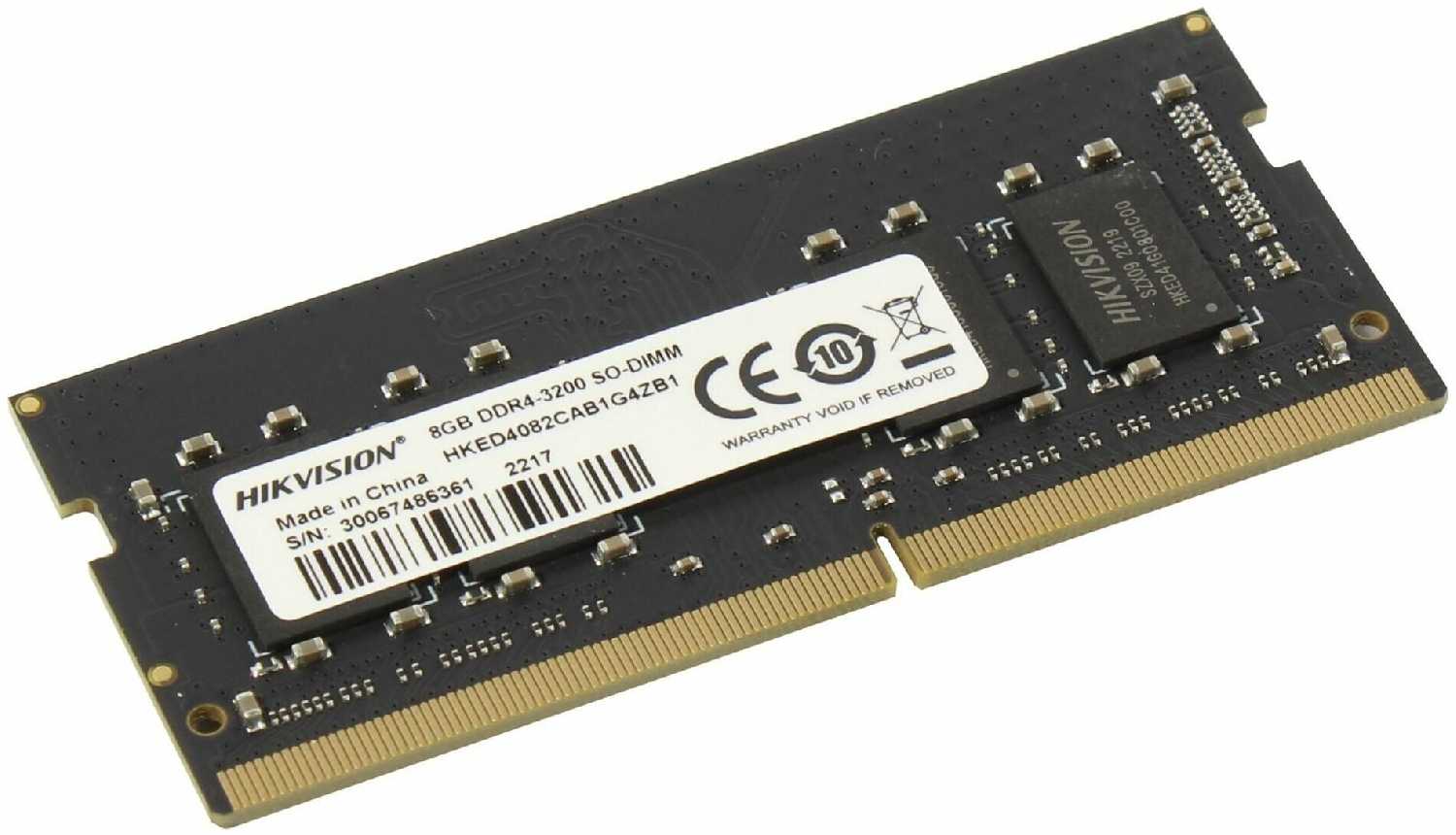Оперативная память Hikvision 8 ГБ DDR4 SODIMM (HKED4082CAB1G4ZB1/8G) фотография 5