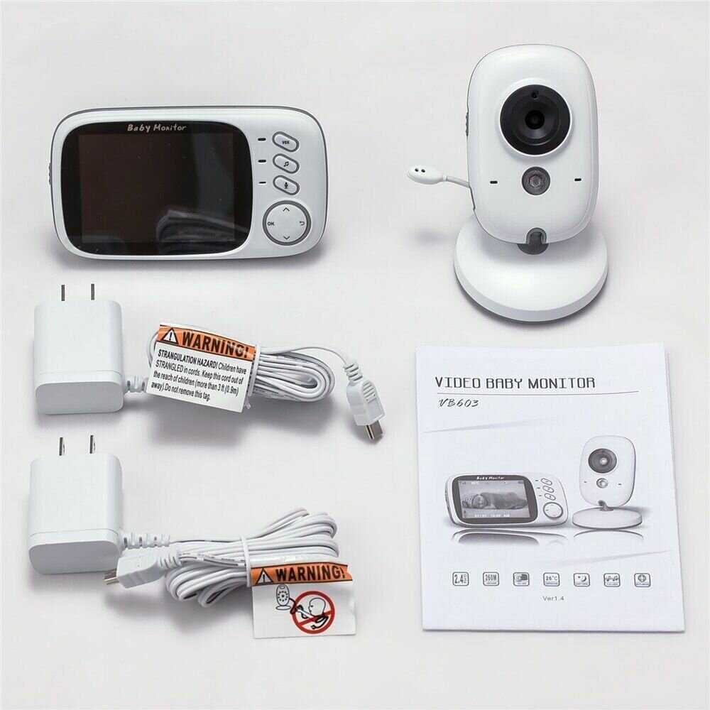 Беспроводная видеоняня Baby Monitor VB603 с радиусом действия до 300 м, видео няня / Радионяня с камерой и монитором и обратной связью фотография 2