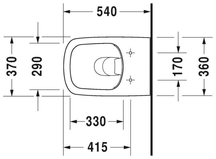 Чаша унитаза подвесная DURAVIT DuraStyle 255109 с горизонтальным выпуском фотография 1