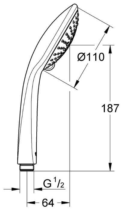 Лейка для душа Grohe Euphoria Champagne 27222000 фотография 1