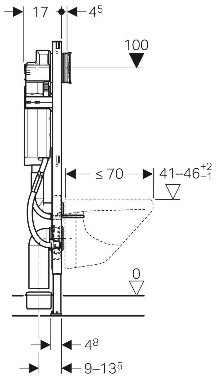 Рамная инсталляция GEBERIT Duofix 111.375.00.5 UP320 фотография 3