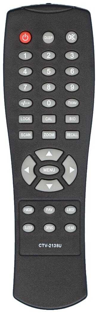 Пульт Huayu CTV-2138U (CTV-2128U) для Supra / Erisson, комплект (пульт+батарейки) фотография 2